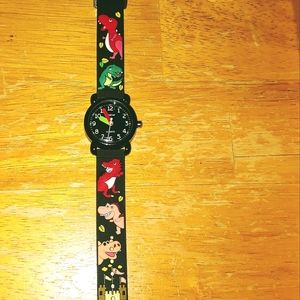 Black Dinosaur Kids Watch T-Rex Castle